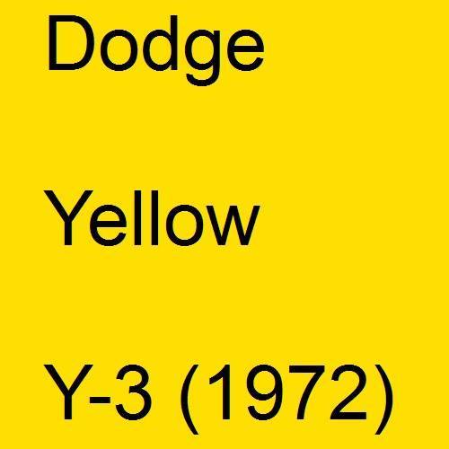 Dodge, Yellow, Y-3 (1972).